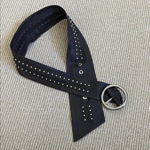 Brown Studded Leather Belt